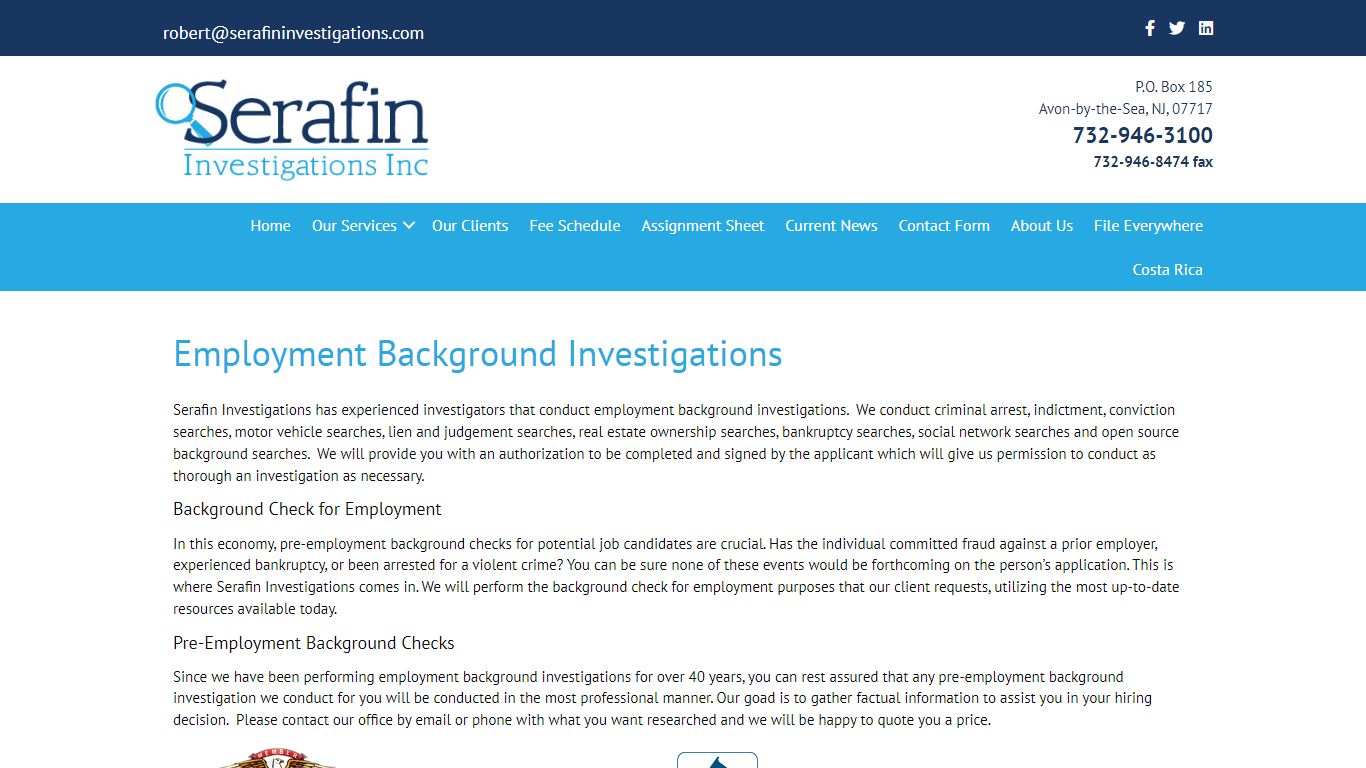 Employment Background Investigations – Serafin Investigations