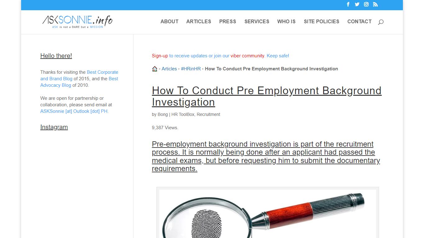 How To Conduct Pre Employment Background Investigation - HR Mentor