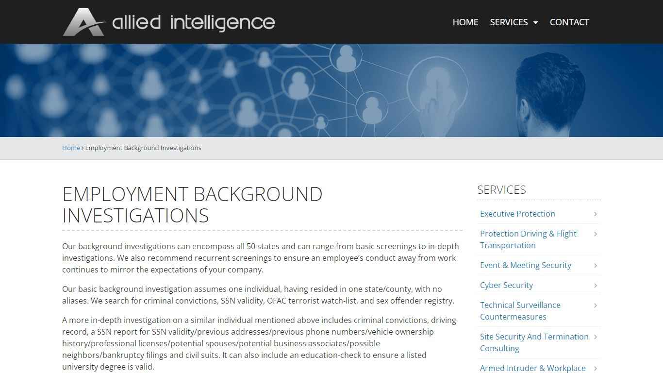 Employment Background Investigations - Allied Intelligence